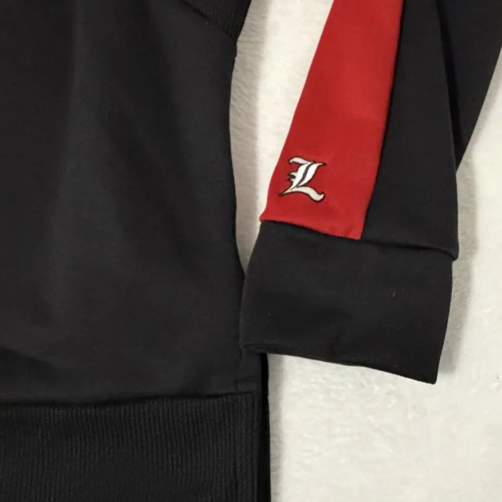Louisville Cardinals Sweatshirt XL Black Red NCAA Adidas AEROREADY